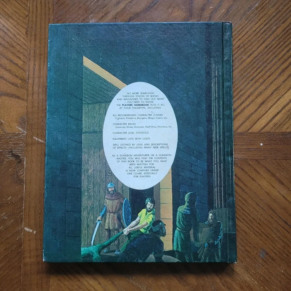 Vtg 1979 Advanced Dungeons & Dragons Players Handbook 4th Print *YELLOW FLYLEAF*
